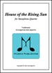 The House of the Rising Sun - for Saxophone Quartet